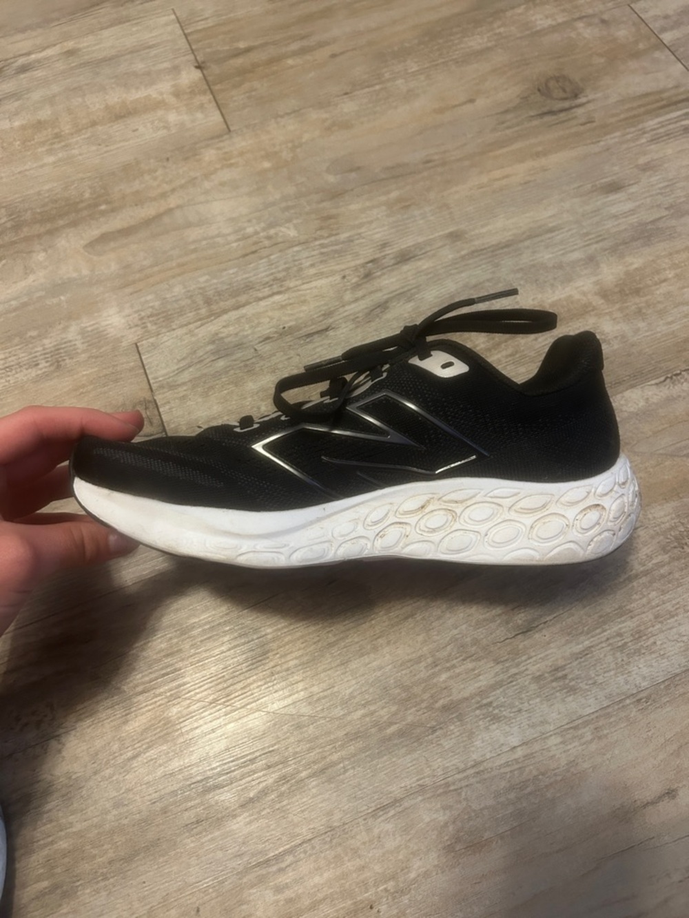 New Balance Black and White Women's Athletic Shoe with Cushioned Sole